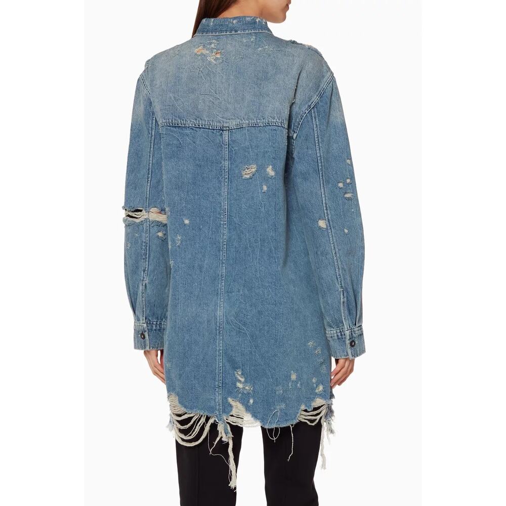 Alexander Wang Distressed Denim Jacket - image 3